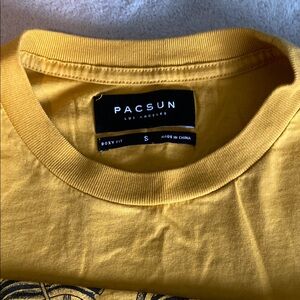 PacSun Graphic Yellow Long Sleeve Tee